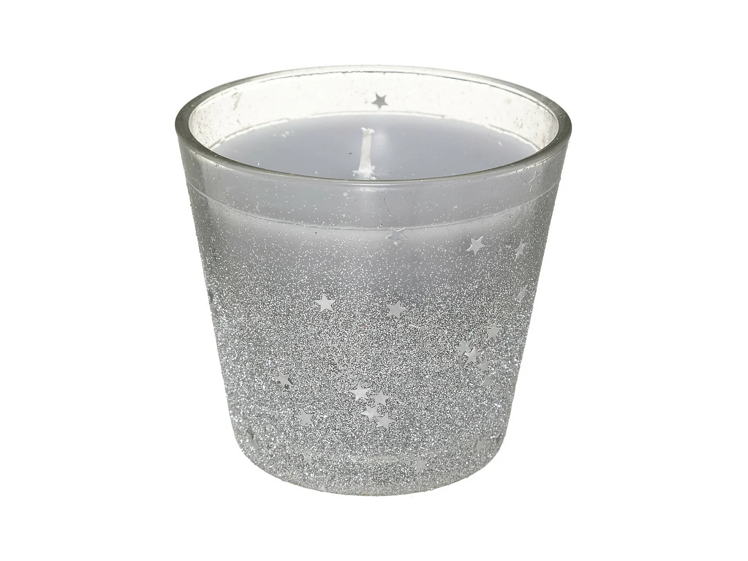 Bougie en Verre Déco "Colorama" 190g Argent