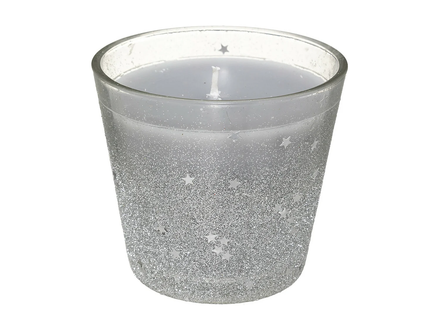 Bougie en Verre Déco "Colorama" 190g Argent