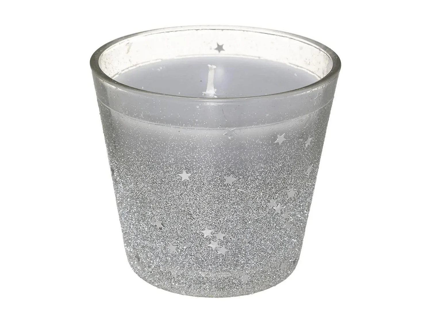 Bougie en Verre Déco "Colorama" 190g Argent