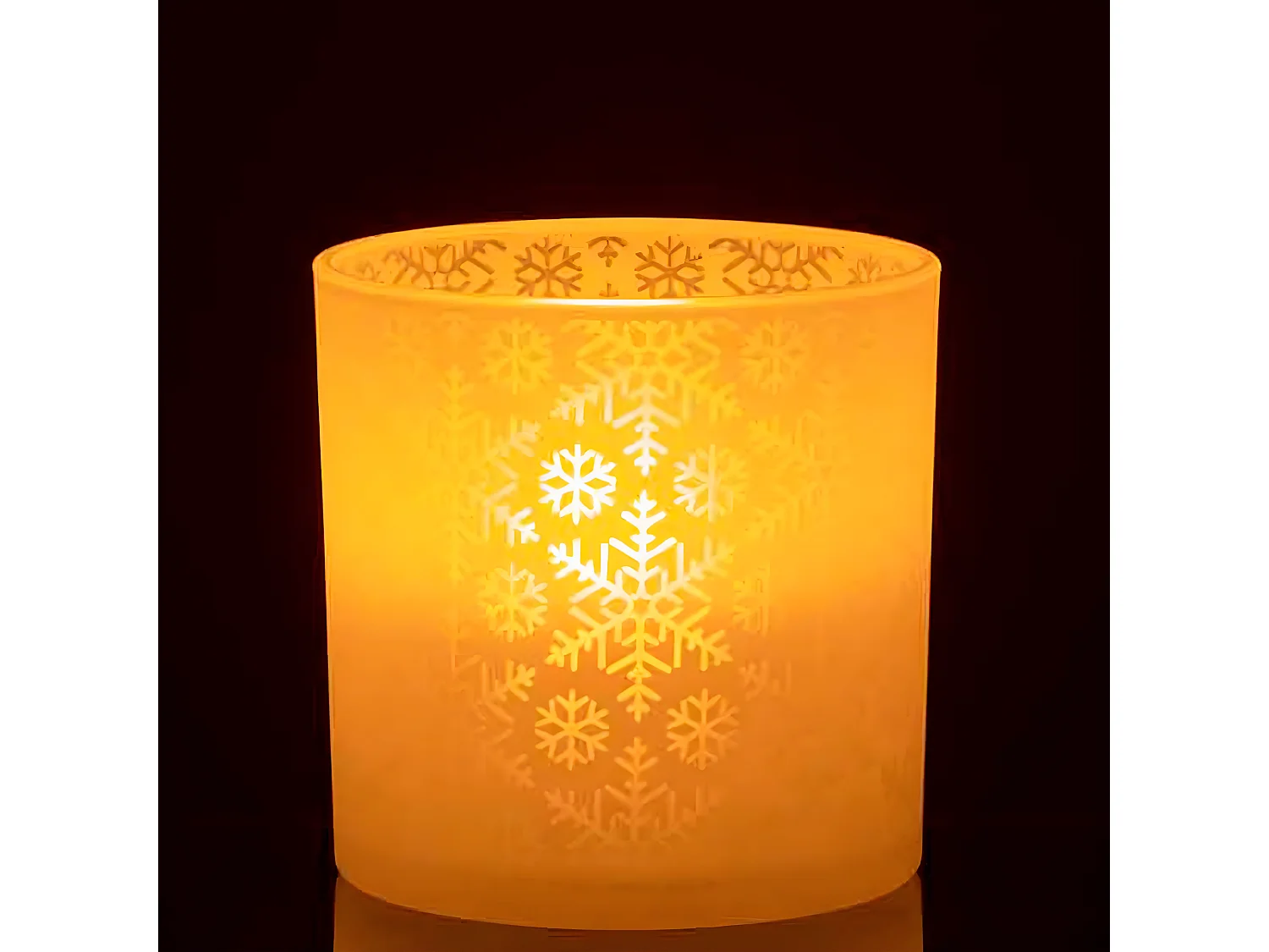 Portavelas de copos de vidrio blanco 15x15x15cm