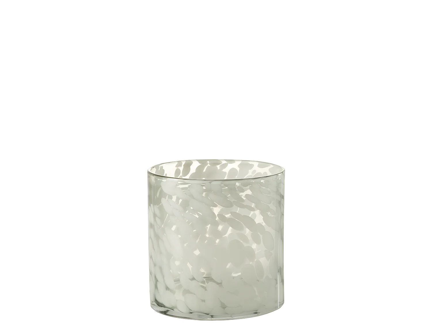 Portavelas de vidrio gris 18x18x18 cm