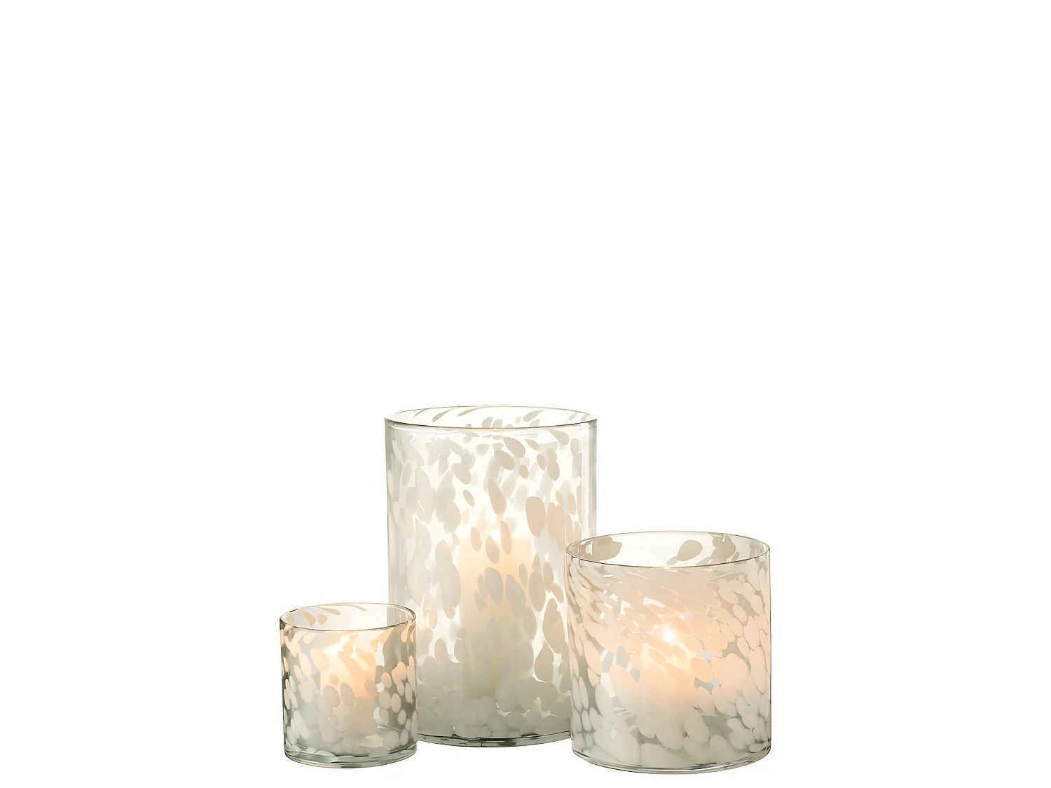 Portavelas de vidrio gris 18x18x18 cm