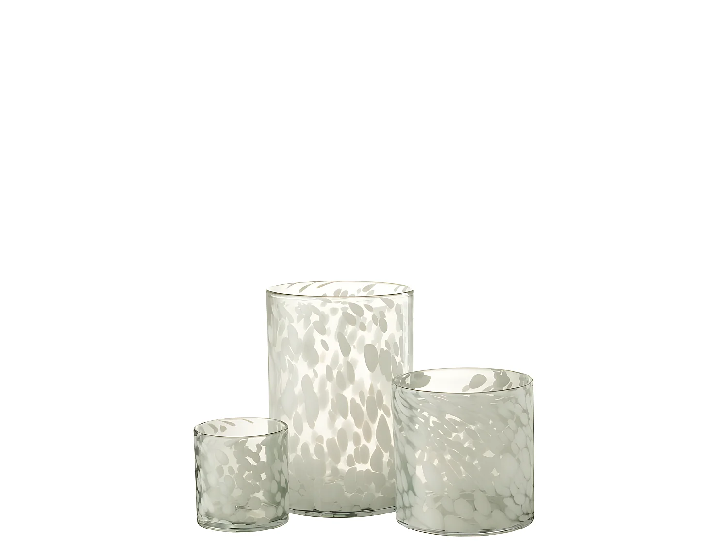 Portavelas de vidrio gris 18x18x18 cm