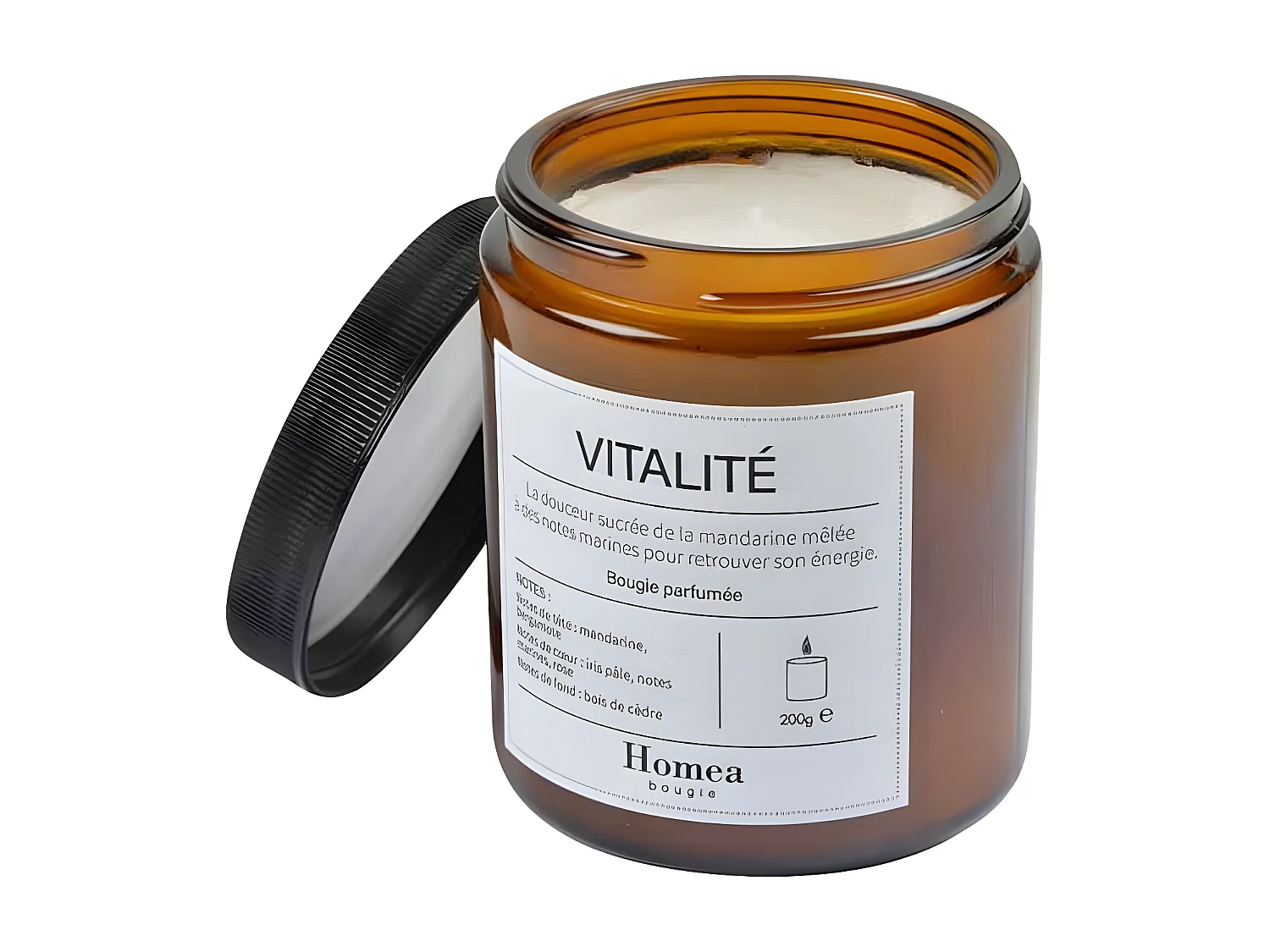 Bougie Verrine Parfumée "Apothicaire" 200g Vitalité