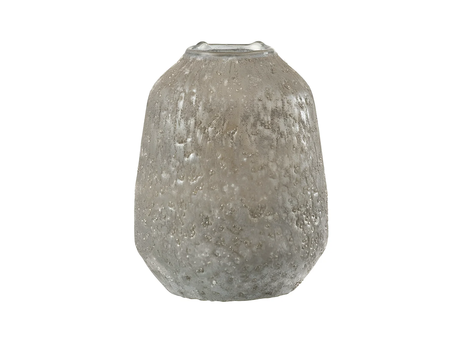 Photophore en Verre "Obliqua" 19cm Gris Bleu