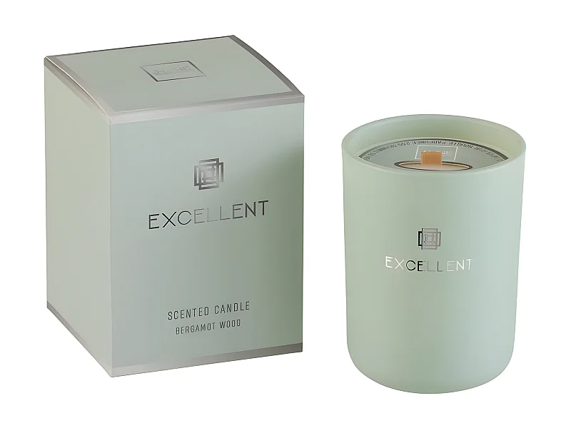 Bougie Parfumée en Verre "Excellent" 12cm Bergamot Wood