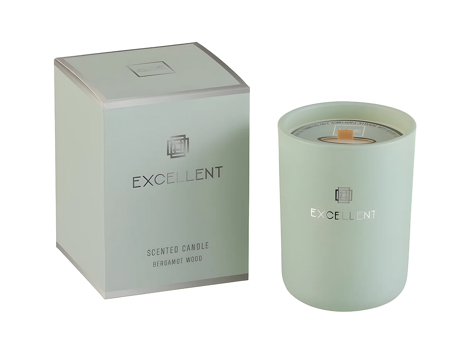 Bougie Parfumée en Verre "Excellent" 12cm Bergamot Wood