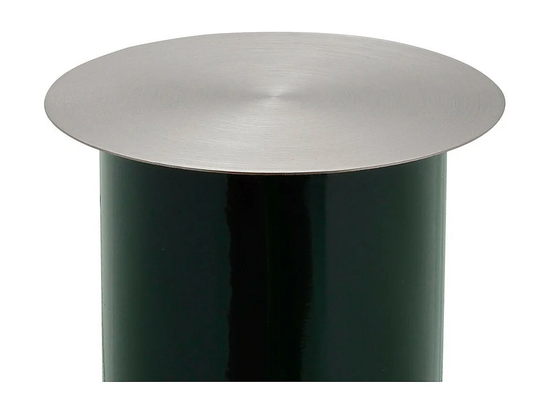 Bougeoir de Sol "Colby" 40cm Vert Foncé & Argent