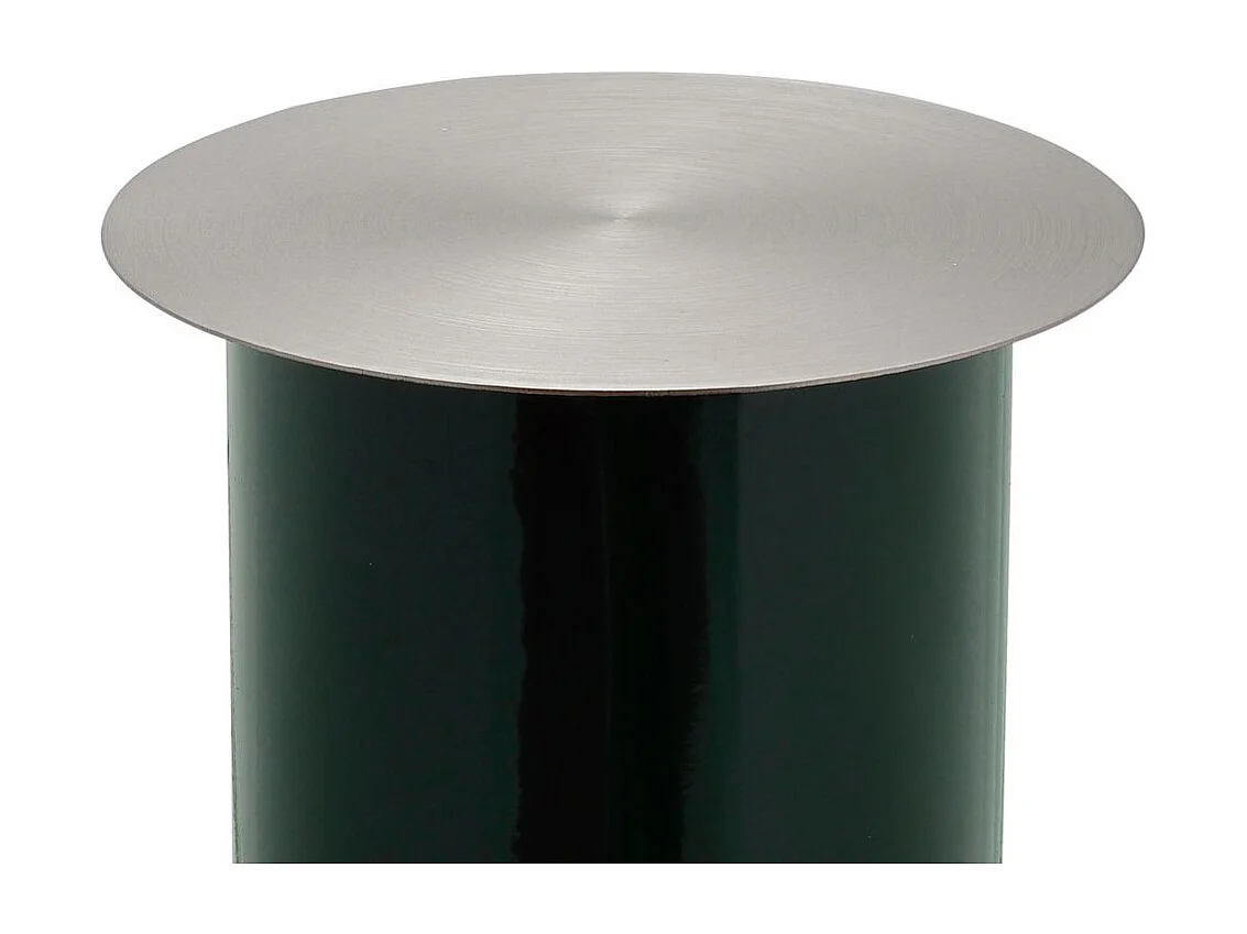 Bougeoir de Sol "Colby" 40cm Vert Foncé & Argent