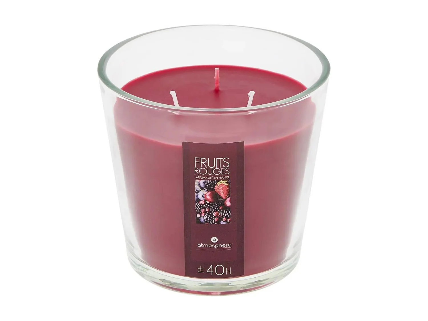 Bougie Parfumée "Nina" 500g Fruits Rouges