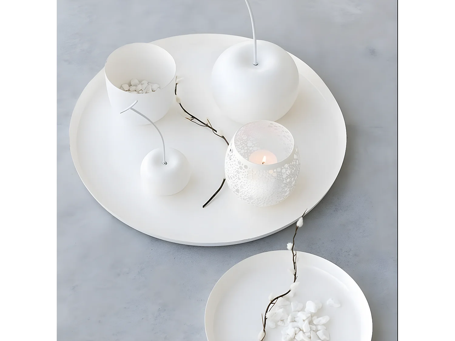 Photophore Design en Métal "Perforé" 12cm Blanc