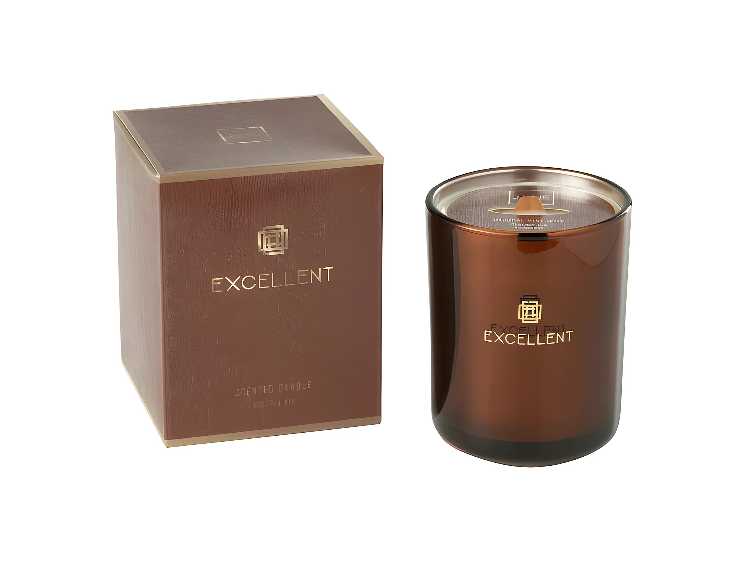 Bougie Parfumée "Excellent" 14cm Siberia Fir Marron