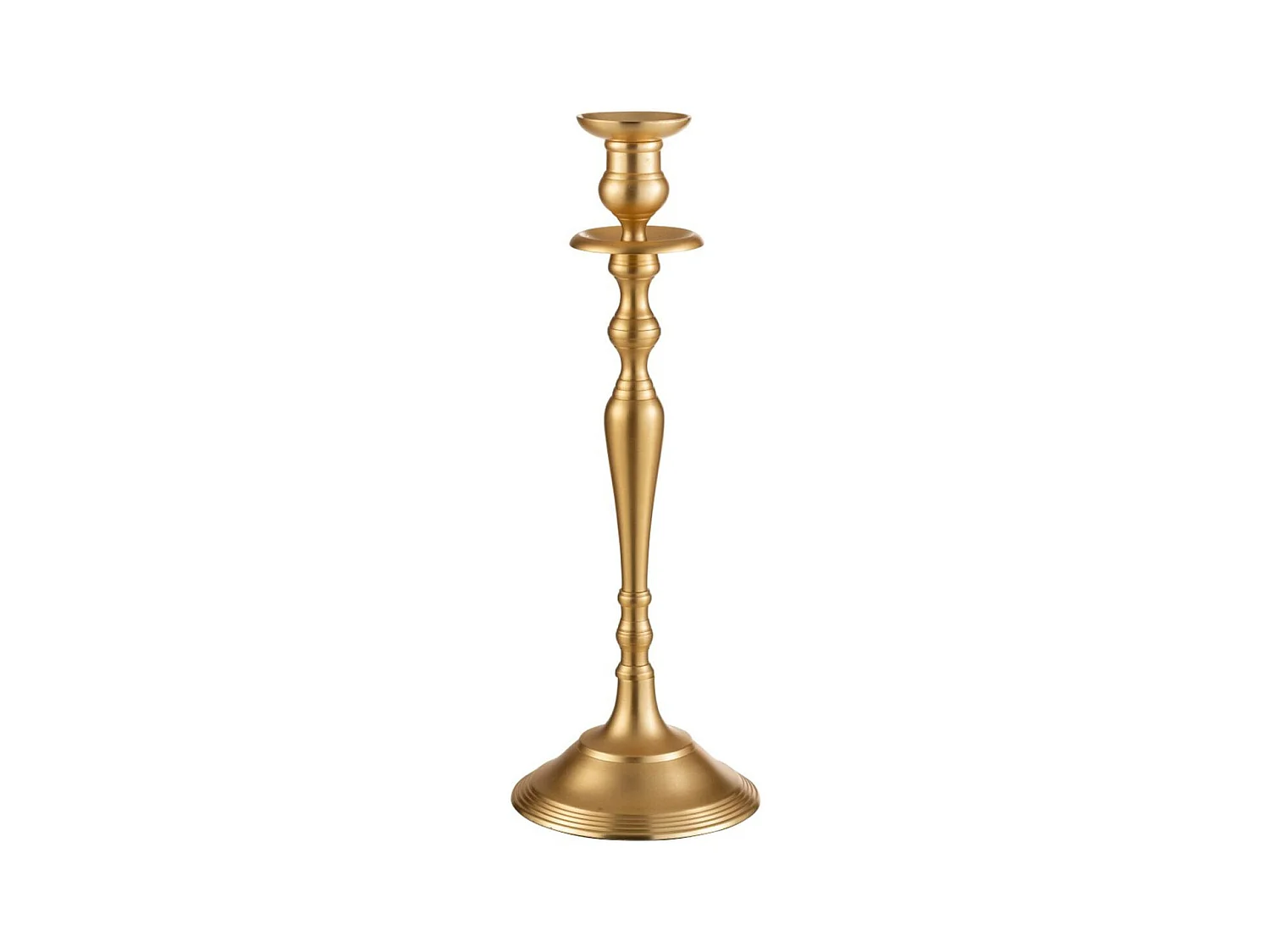 Bougeoir Design "Classique Mat" 46cm Or