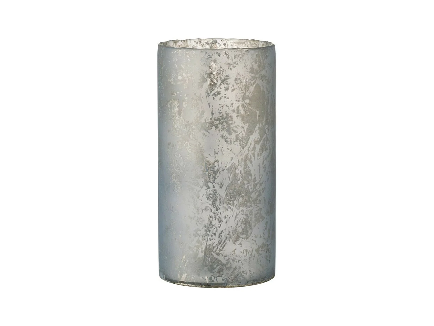 Photophore Design Rond Verre "Glace" 36cm Bleu