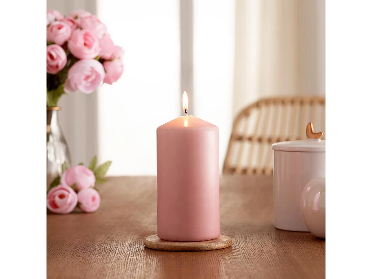 Bougie Parfumée Ronde "Tami" 395g Rose