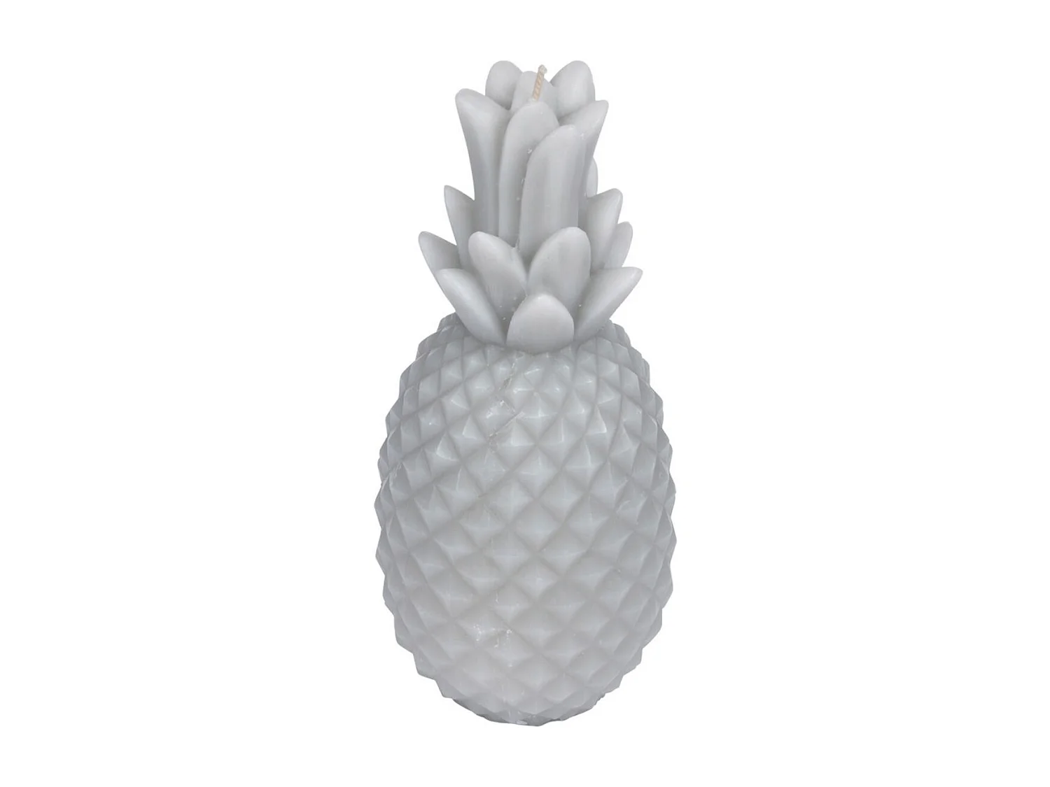 Bougie Déco "Ananas Tropical" 20cm Gris