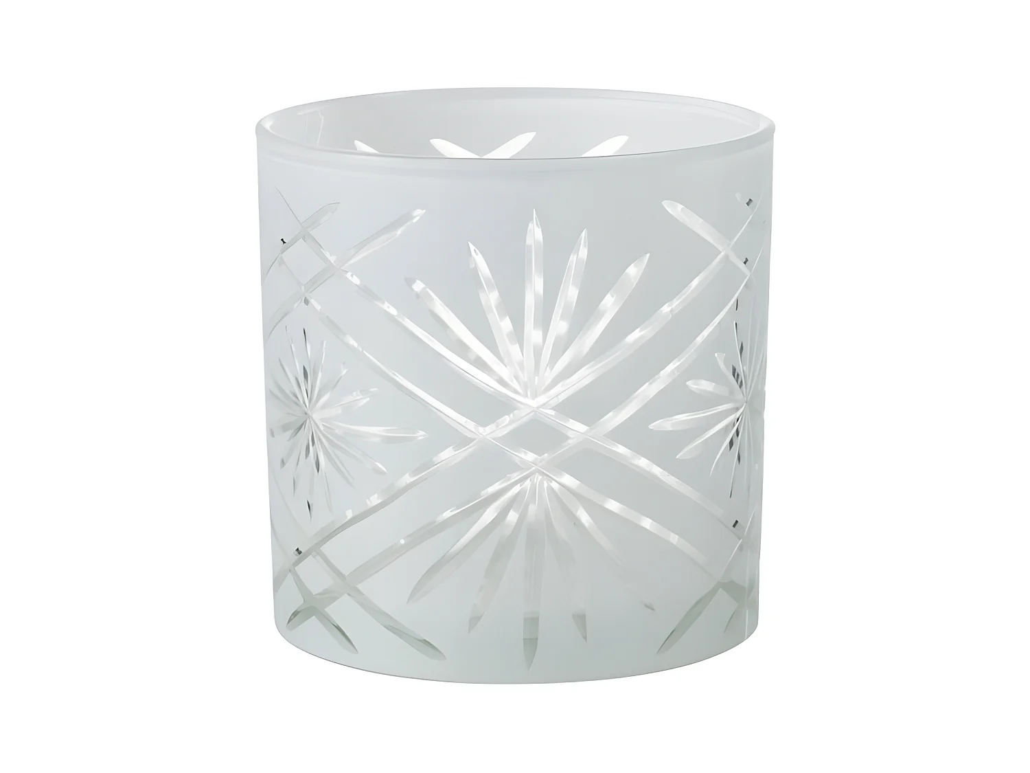 Photophore Déco en Verre "Santorini" 15cm Blanc