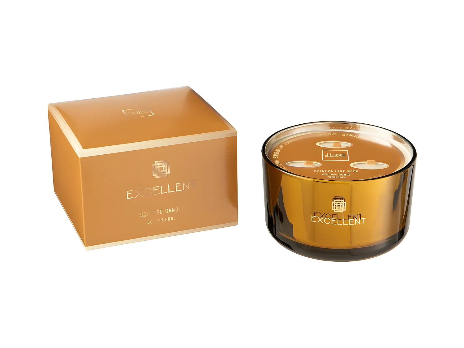 Bougie Parfumée "Excellent" 13cm Golden Honey Ocre