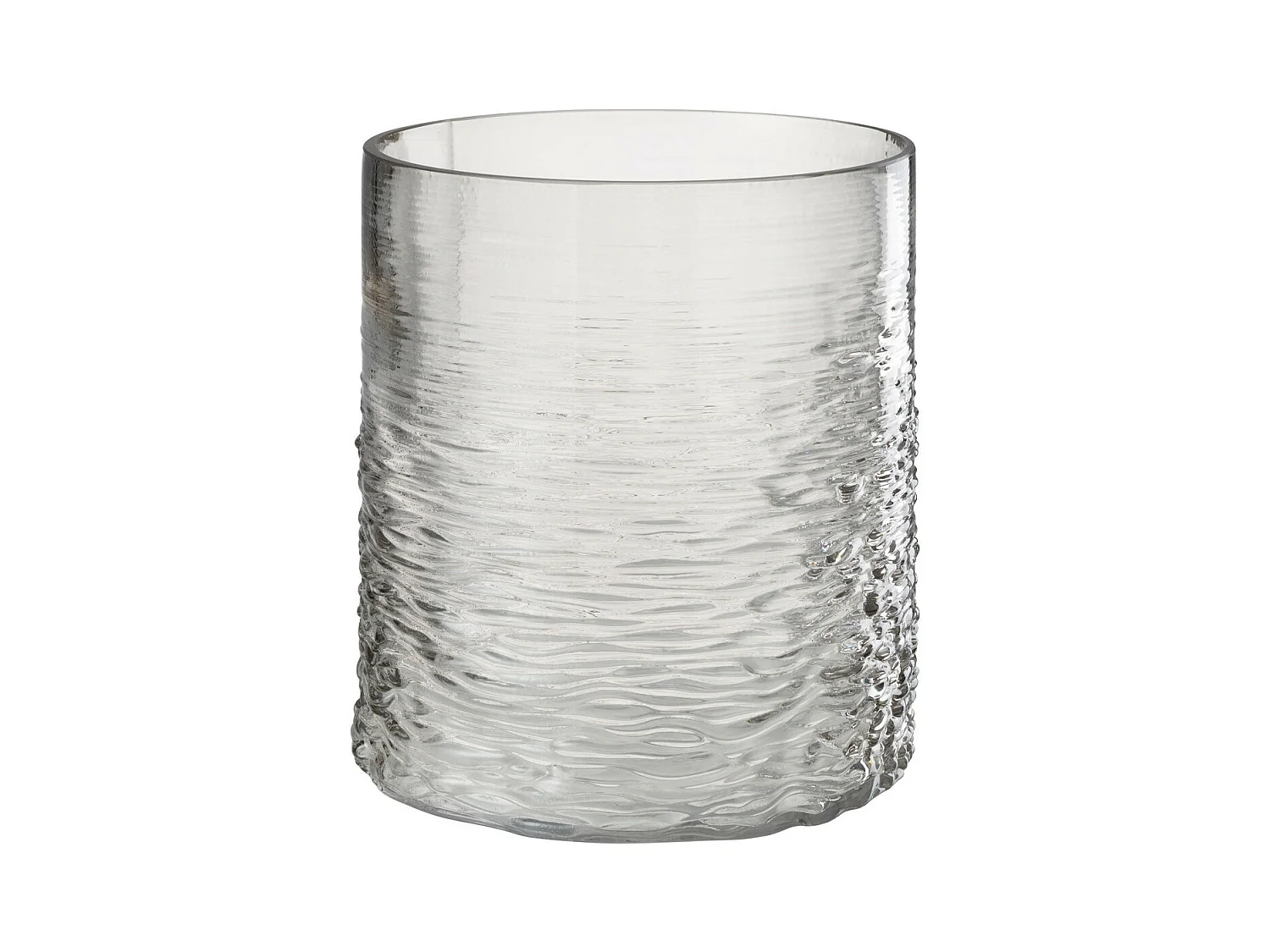Photophore en Verre Design "Sladia" 22cm Gris