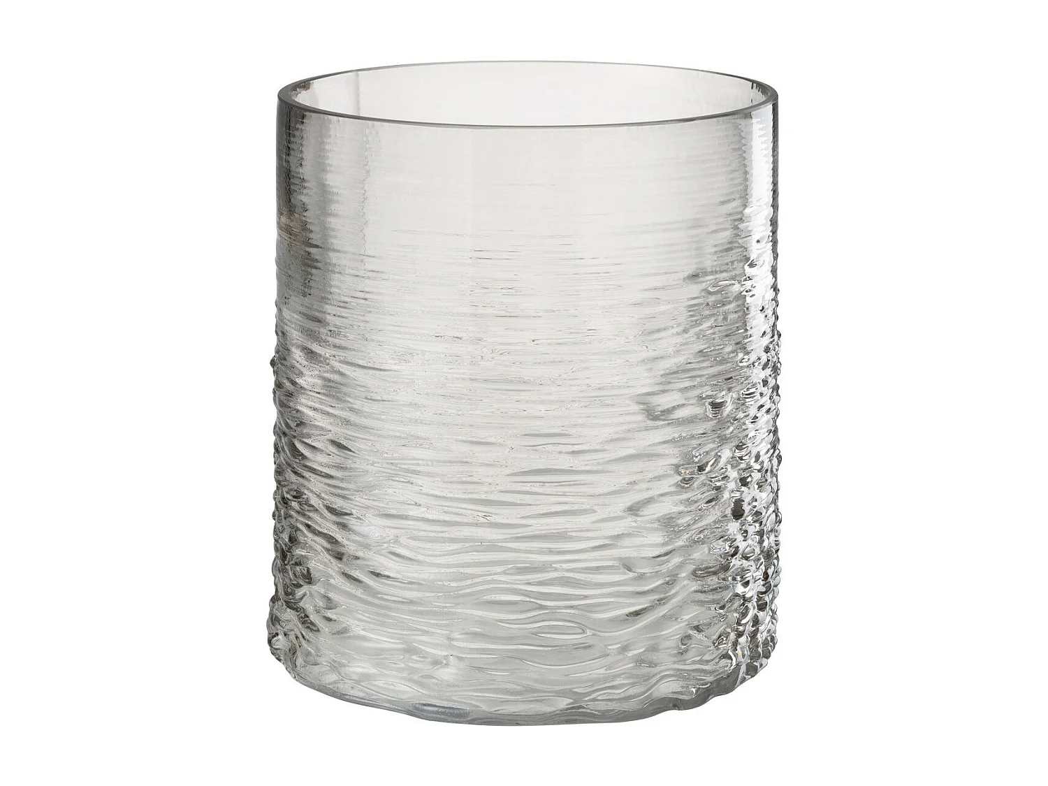 Photophore en Verre Design "Sladia" 22cm Gris