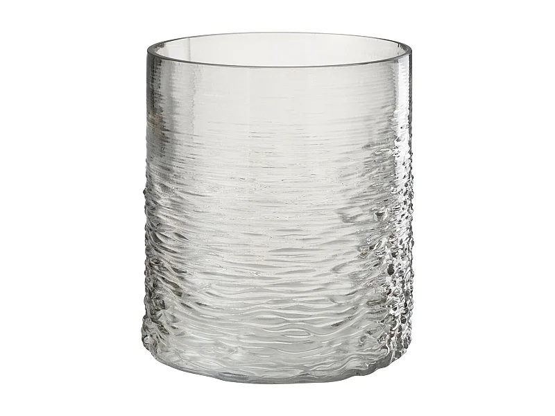 Photophore en Verre Design "Sladia" 22cm Gris