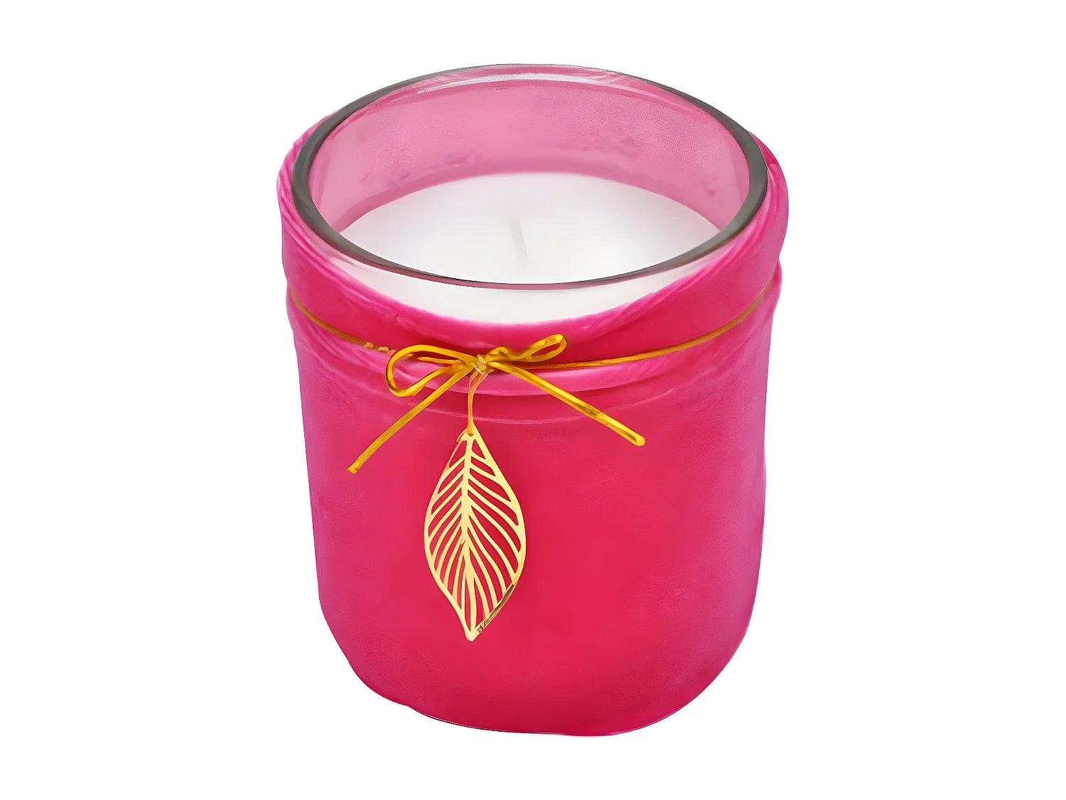 Bougie Parfumée Velours "Pendentif" 8cm Fuchsia
