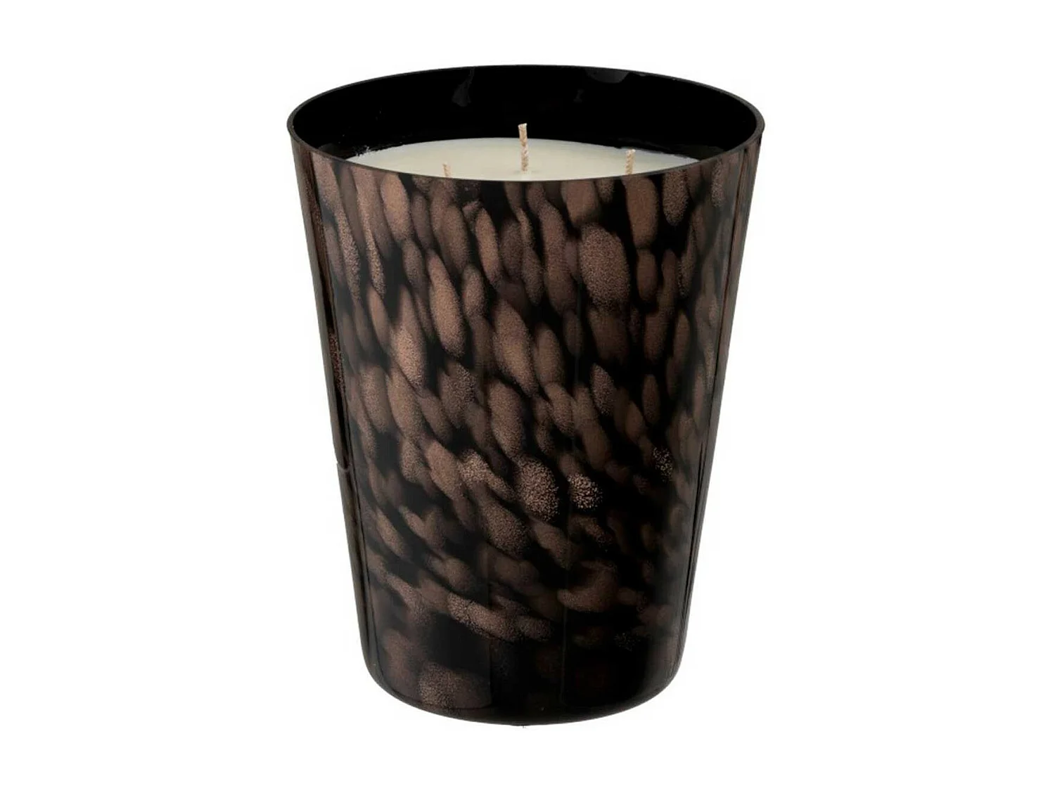 Bougie Parfumée "Bois de Santal" 20cm Noir & Or