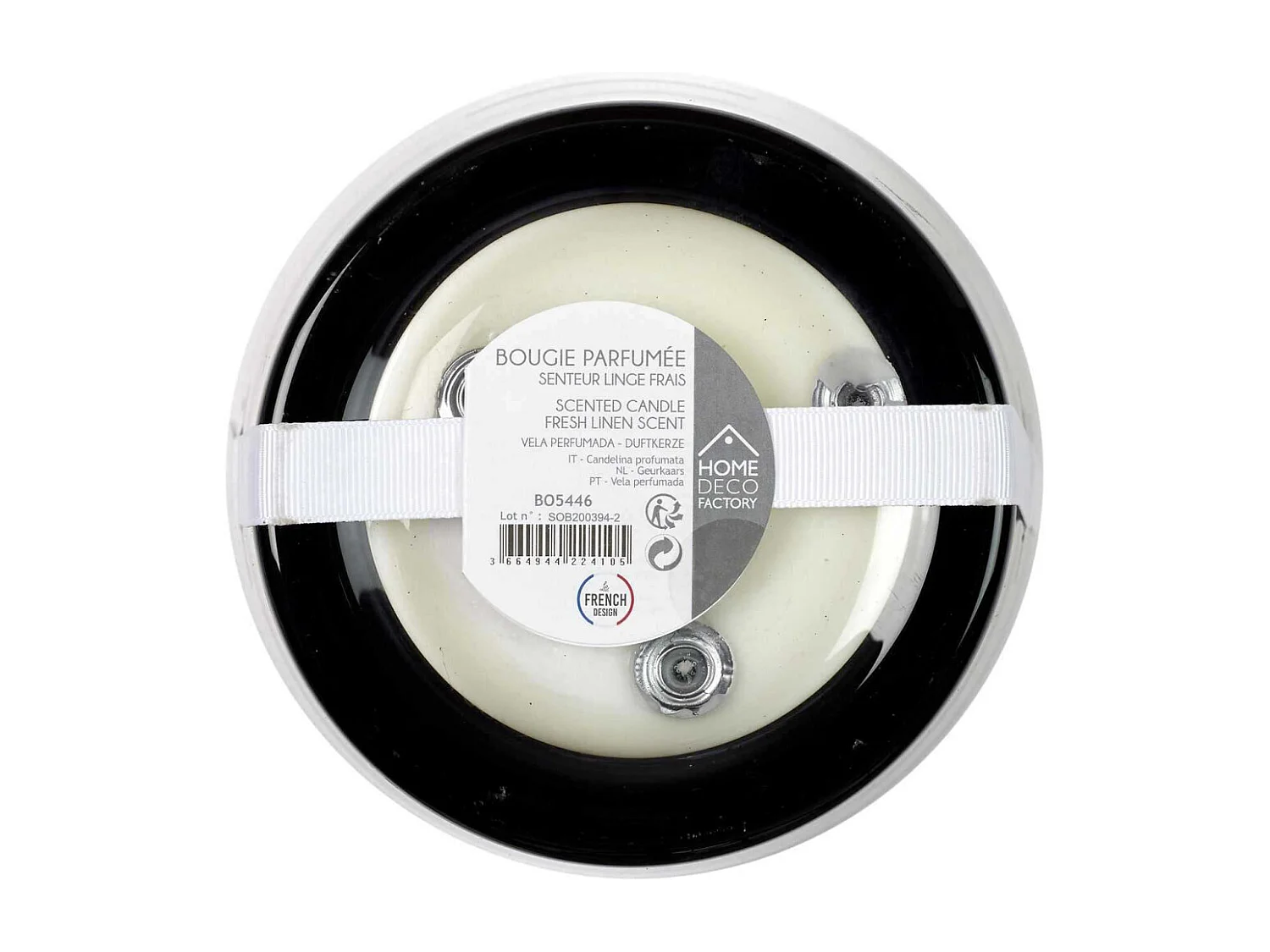 Bougie Parfumee Vase Noir Harmony H23cm Noir, Transparent