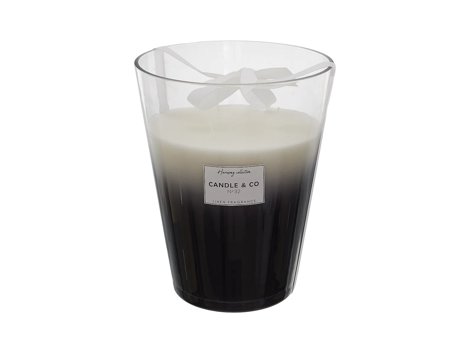 Bougie Parfumee Vase Noir Harmony H23cm Noir, Transparent