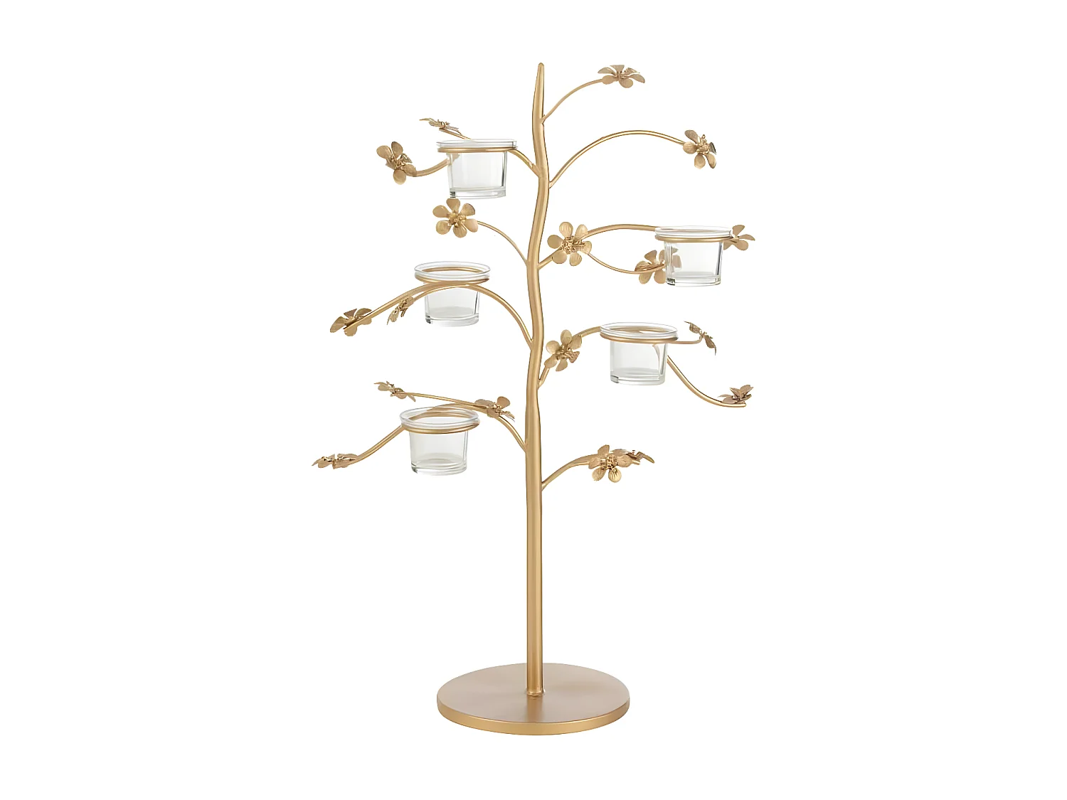 Bougeoir Design en Métal "Curama" 54cm Or