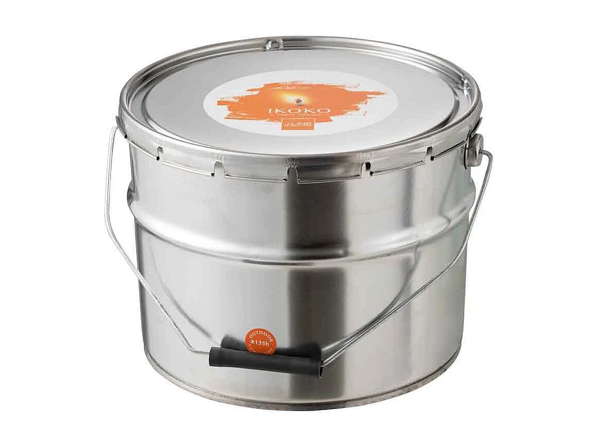 Candela da esterno in vaso di vernice arancione 135H