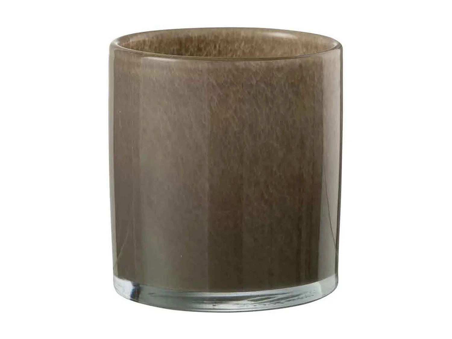Portacandela in vetro marrone 12x12x12 cm