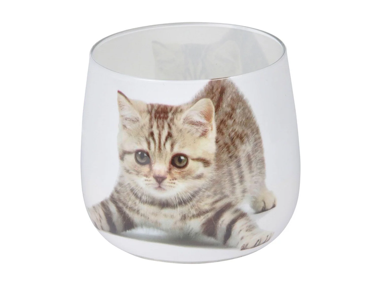 Bougie Anti-Odeurs "Chat" 8cm Blanc