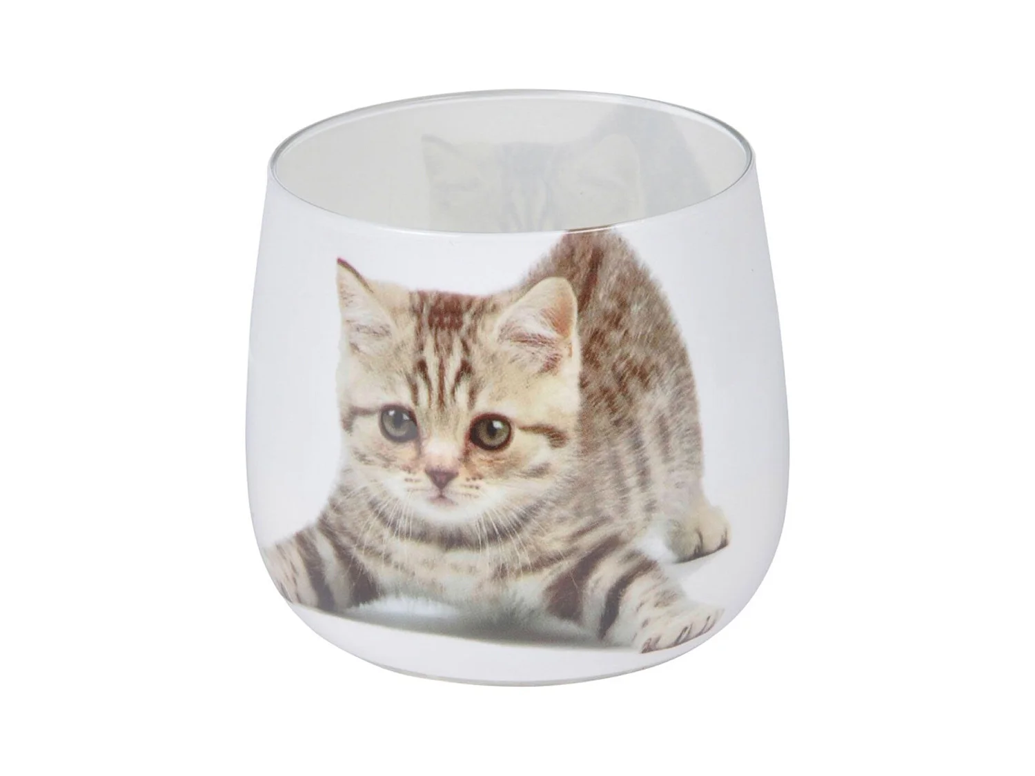 Bougie Anti-Odeurs "Chat" 8cm Blanc