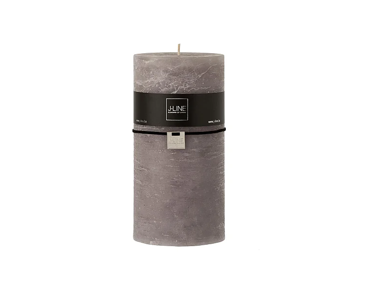 Bougie Cylindrique Déco "Junina" 20cm Gris Foncé