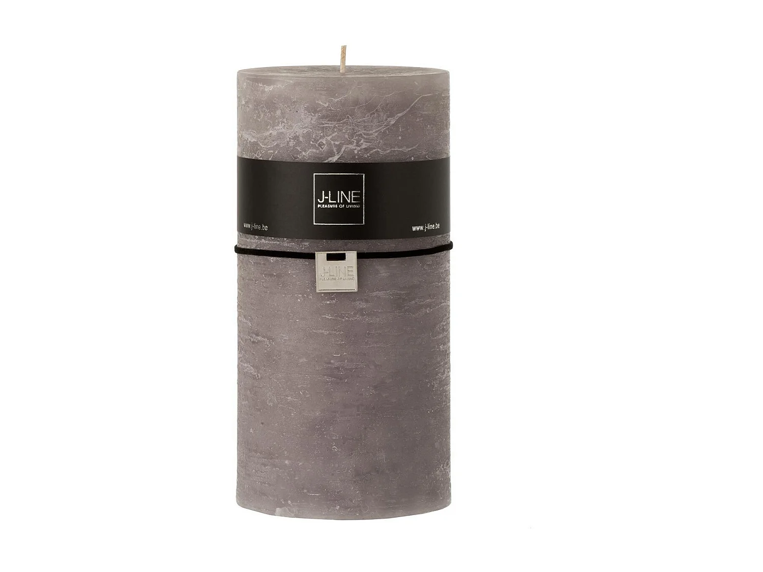 Bougie Cylindrique Déco "Junina" 20cm Gris Foncé