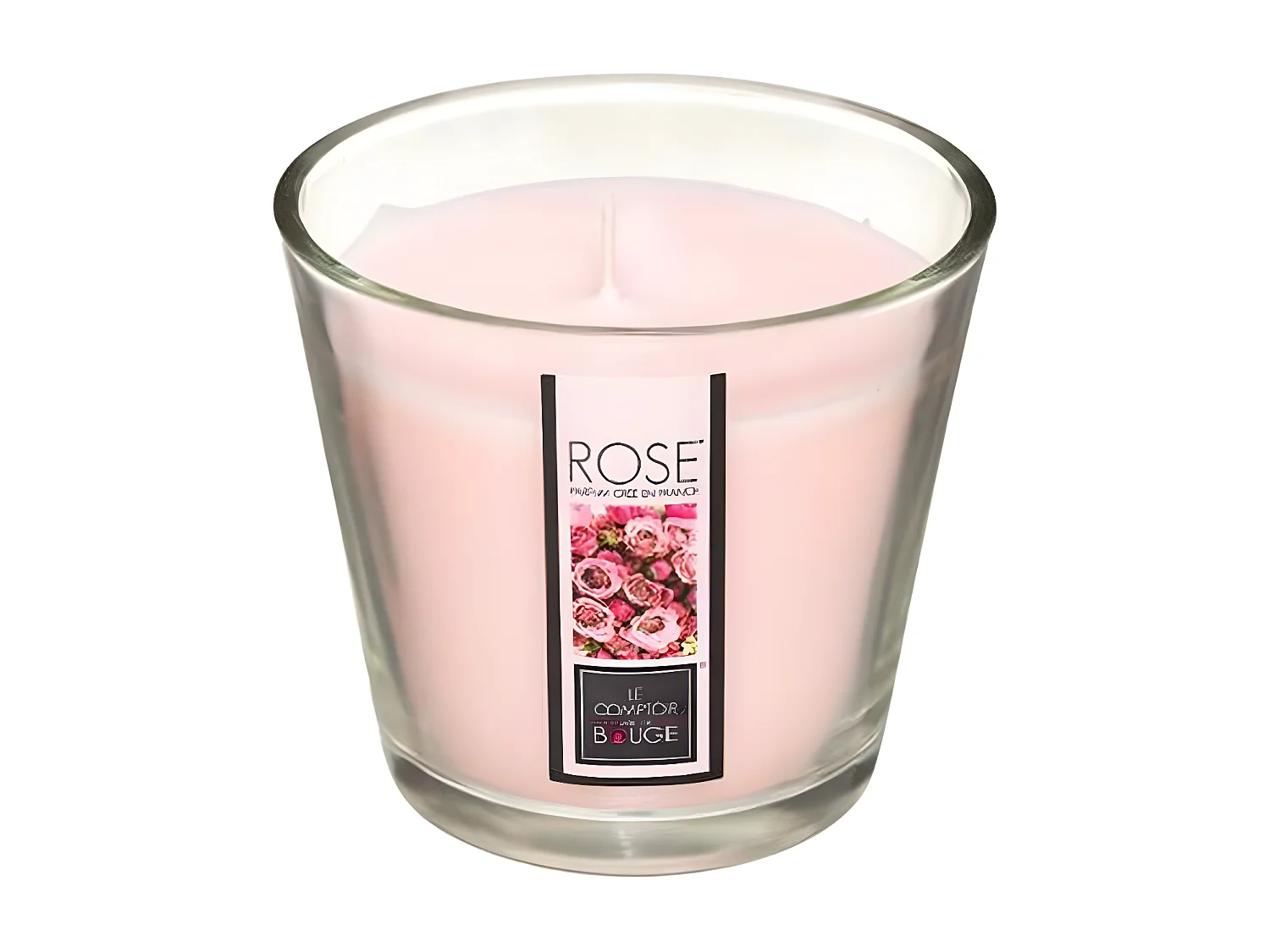 Bougie Parfumée en Verre "Nina" 190g Rose