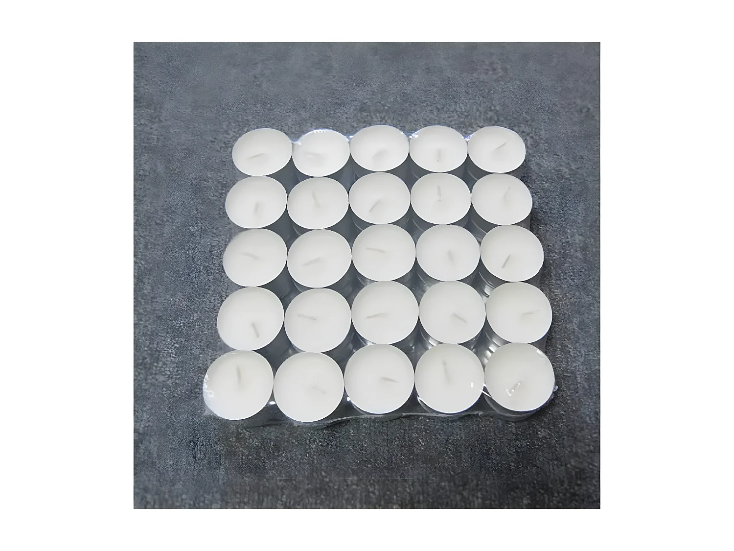 Lot de 50 Bougies Chauffe-Plat "Many" 3,7cm Blanc