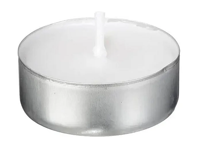 Lot de 50 Bougies Chauffe-Plat "Many" 3,7cm Blanc