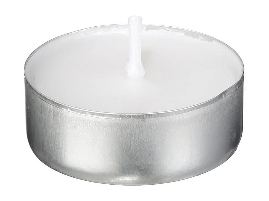 Lot de 50 Bougies Chauffe-Plat "Many" 3,7cm Blanc