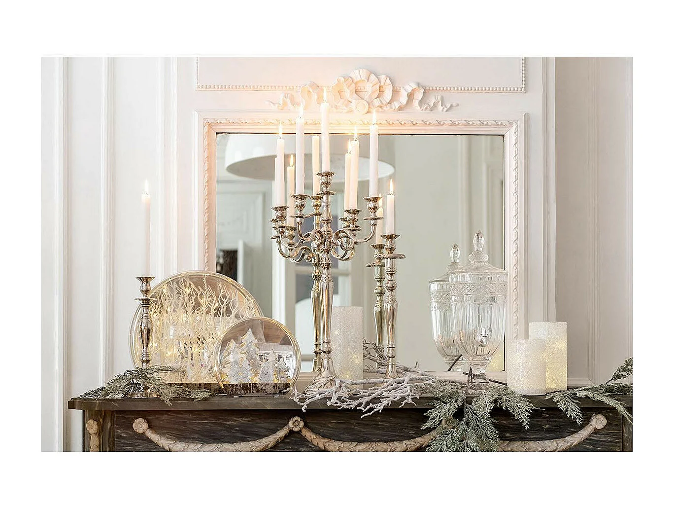 Chandelier Design "Classic" 34cm Argent