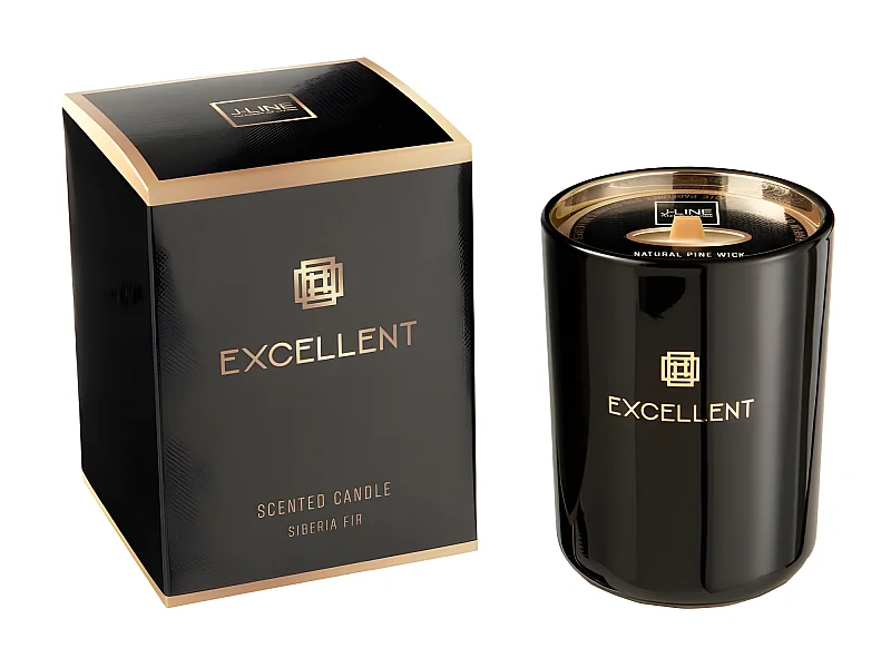 Bougie Parfumée "Excellent" 12cm Siberia Fir Noir