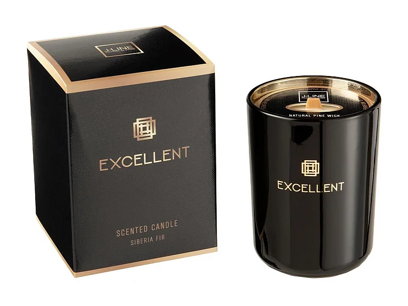 Bougie Parfumée "Excellent" 12cm Siberia Fir Noir