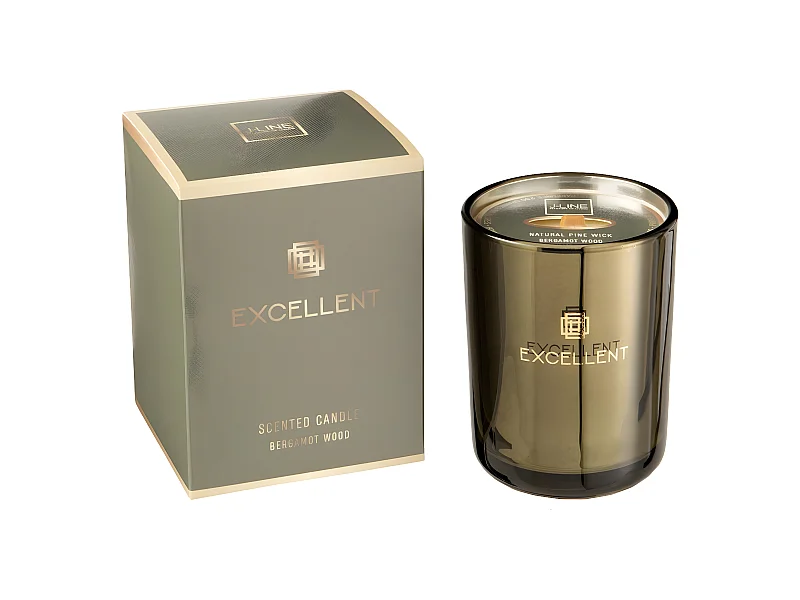 Bougie Parfumée "Excellent" 12cm Bergamot Wood Vert