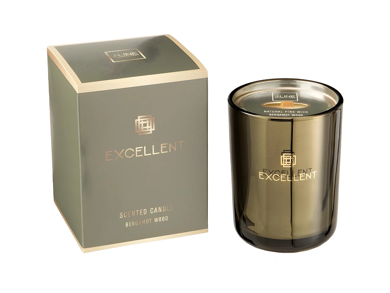 Bougie Parfumée "Excellent" 12cm Bergamot Wood Vert