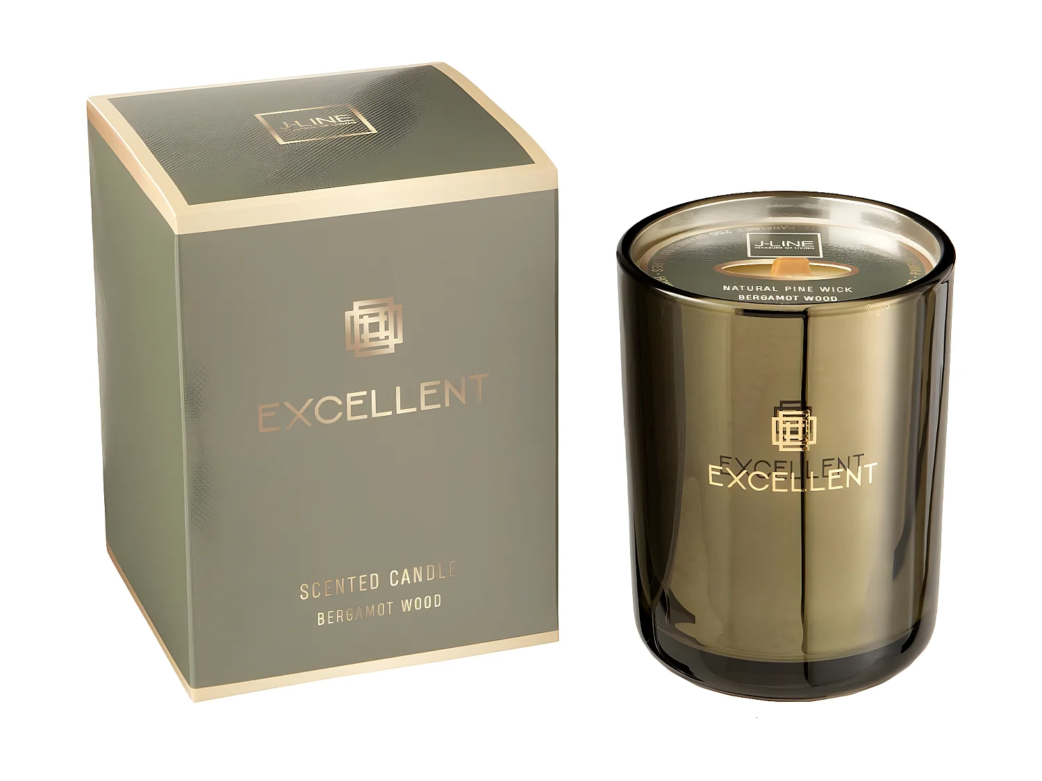 Bougie Parfumée "Excellent" 12cm Bergamot Wood Vert