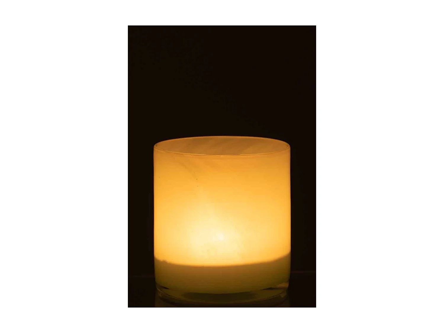 Vaso per candele in vetro verde menta 12x12x12 cm