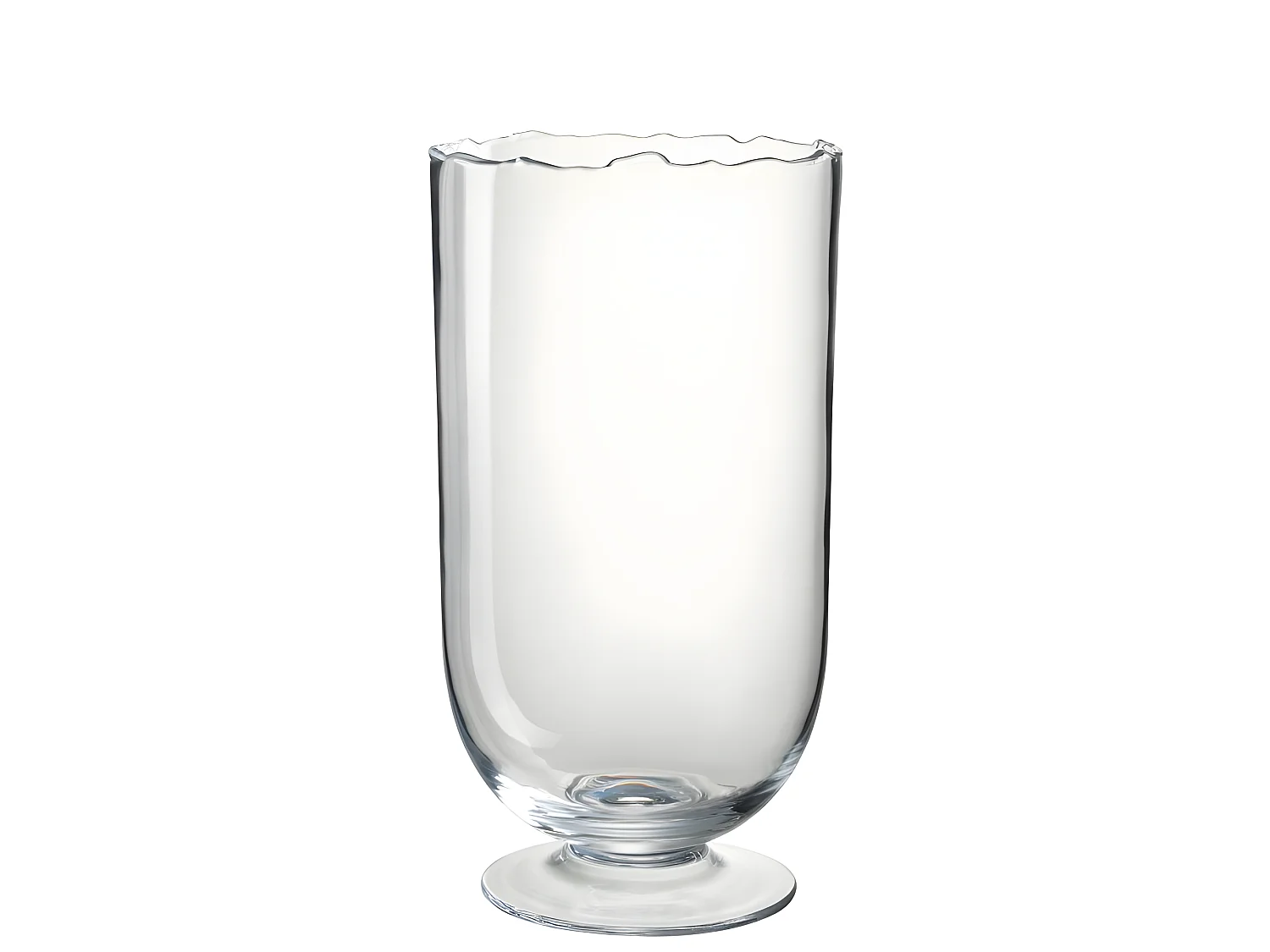 Portacandela in vetro trasparente 22.5x22.5x41.5 cm