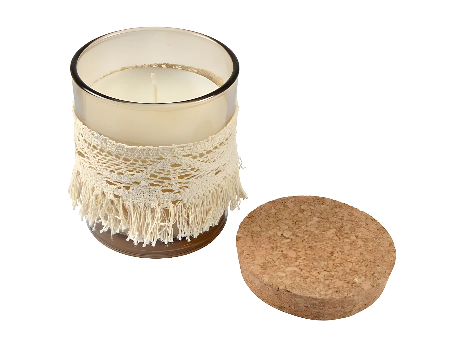 Bougie Parfumée "Macramé" 10cm Romance Florale