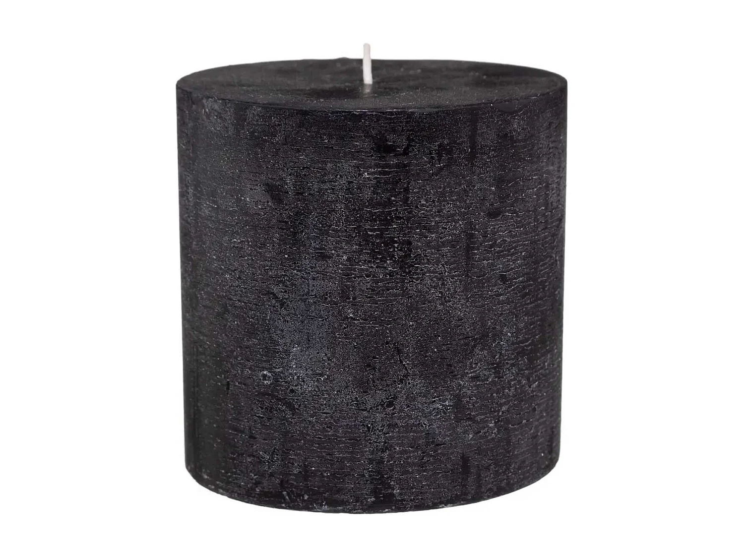 Bougie Cylindrique "Rustic" 10cm Noir